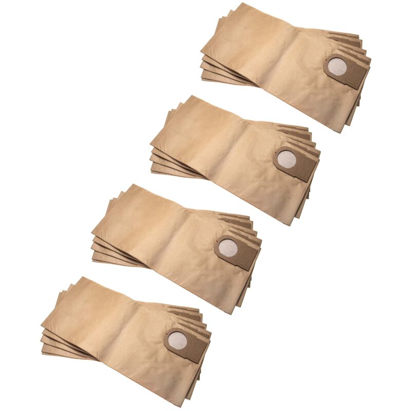 

20x bolsa reemplaza Metabo 6.31348, 631348000 para aspiradora - papel, 51.3cm x 24.1cm, marrón - Vhbw