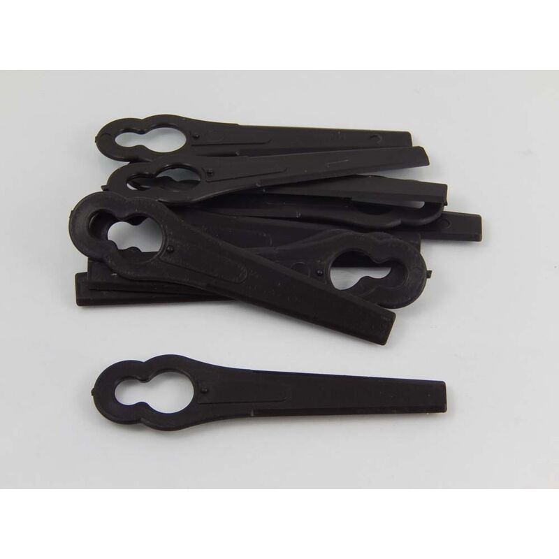 

vhbw 20x Cuchilla repuesto compatible con Einhell BG-CT 18 Li, GE-CT 18 Li, RG-CT 18/1 Li cortadora de césped - Recambio, negro, plástico