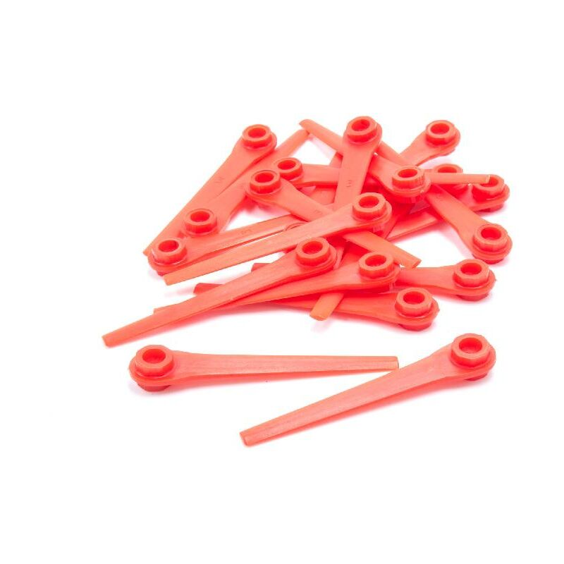 

vhbw 20x cuchillas de recambio compatible con Gardena AccuCut 400 Li (Art.-Nr. 8840-20) cortadora de césped -Recambio, rojo, plástico
