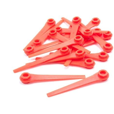 vhbw 20x Ersatz-Messer kompatibel mit Gardena EasyCut Li-18/23R 9823-20, Li-18/23R 9823 Rasentrimmer - Ersatzklinge Rot, Kunststoff