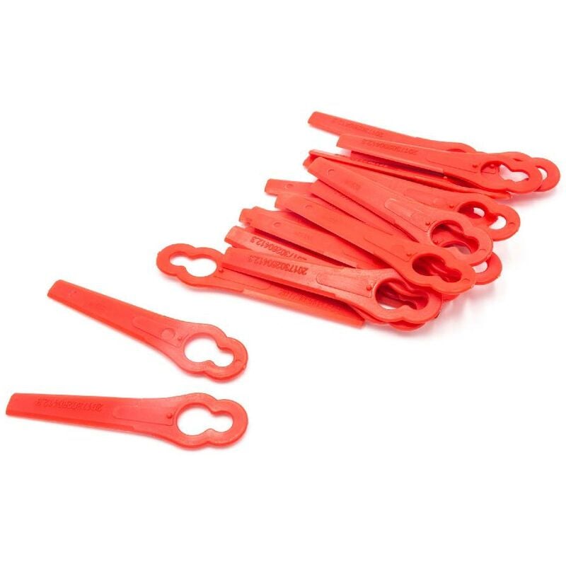 Vhbw - Blades for lawn trimmers compatible with Einhell bg-ct 18 Li, ge-ct 18 Li, rg-ct 18/1 Li, bg-art 18 Li cordless trimmer (20 pieces, red)