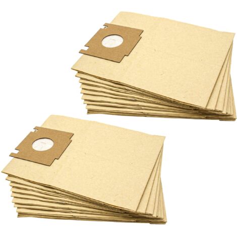 vhbw 20x sacchetto compatibile con Rowenta RS 700 - 799 Tonixo, RS727, RS723, RS 727, RS 723 aspirapolvere - 28cm x 18,5cm color sabbia