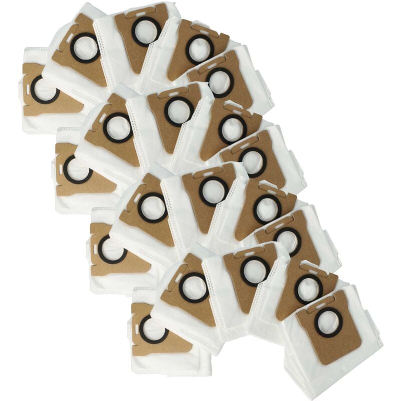 20x Sacs aspirateur compatible avec Dreame L20 Ultra, S10, Mova S10 Plus aspirateur robot - Sac pour station de vidage - Vhbw