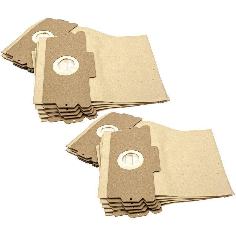 20x Sacs compatible avec AEG/Electrolux Vampyr 501, 502 aspirateur - papier, 12/15, 27cm x 27cm, couleur sable - Vhbw