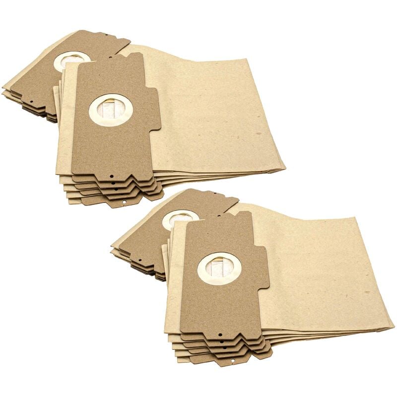 20x Sacs compatible avec AEG/Electrolux Vampyr 600, 6002, 6003, 6004 aspirateur - papier, 12/15, 27cm x 27cm, couleur sable - Vhbw
