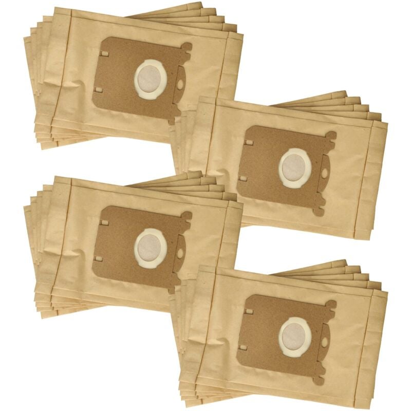 20x Sacs compatible avec Alfatec Euro Compact ec 10, ec 20, ec 30 aspirateur - papier, 25,8cm x 16,2cm, couleur sable - Vhbw