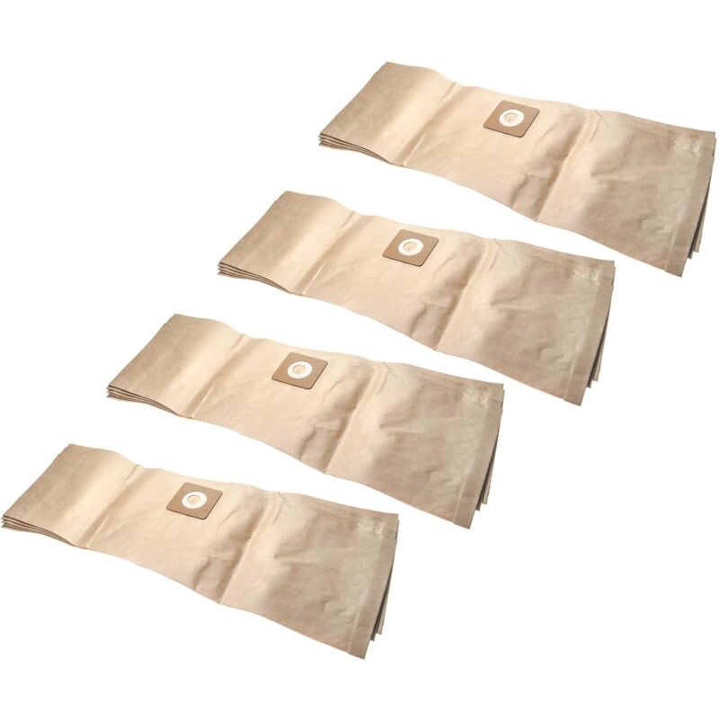 20x sacs compatible avec Bosch AdvancedVac 20 aspirateur - papier, 85,4cm x 26.9cm, marron - Vhbw