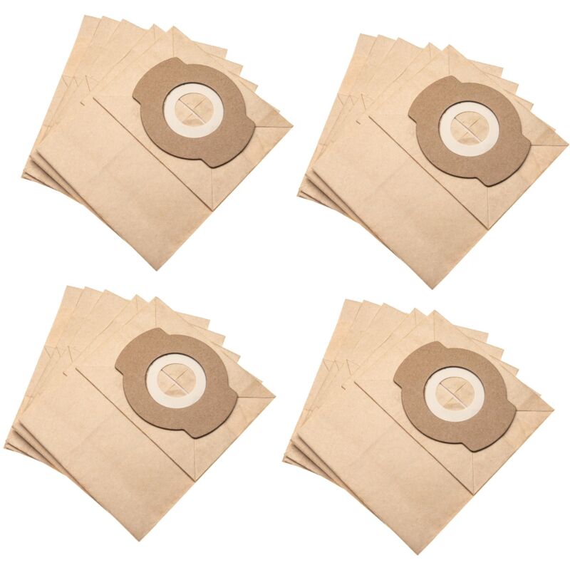 20x sacs compatible avec Bosch EasyVac 3 aspirateur - papier, 18.1cm x 15,2cm, marron - Vhbw