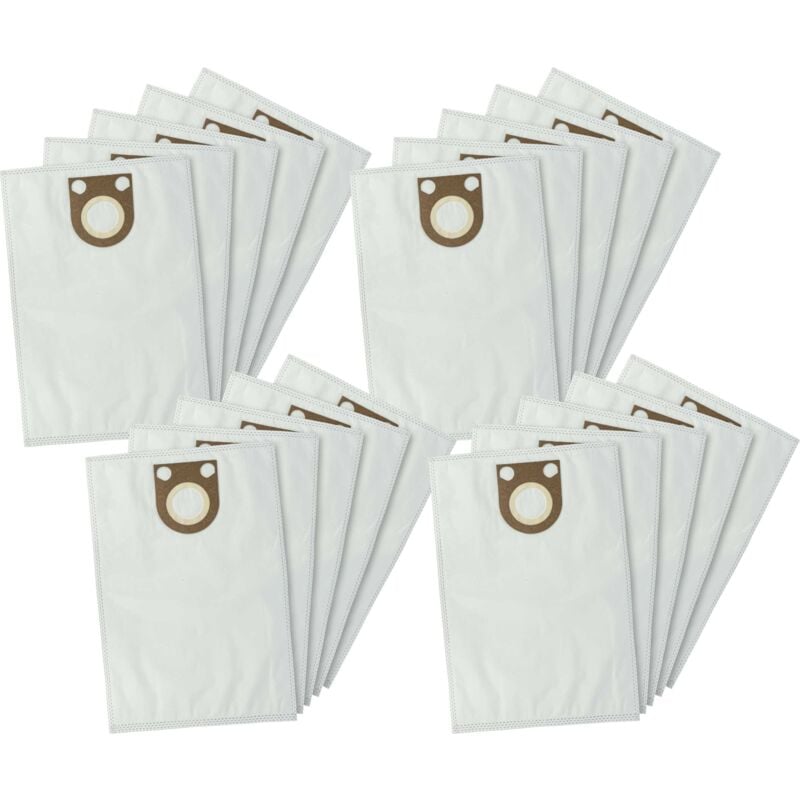 20x Sacs compatible avec Bosch gas 1200, gas 1200 l Professional, gas 15 aspirateur - microfibres non tissées, 43cm x 33cm, blanc - Vhbw