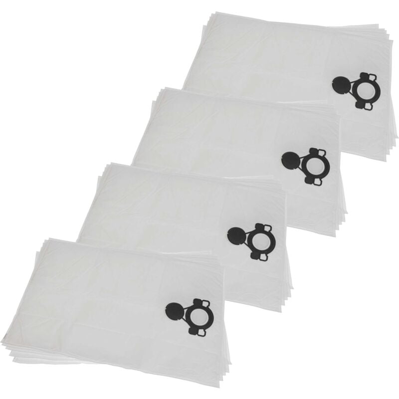 20x Sacs compatible avec Flex vce 44 l ac, vce 33 m ac, vce 44 h ac aspirateur - microfibre non tissée, 52,5cm x 39cm blanc - Vhbw