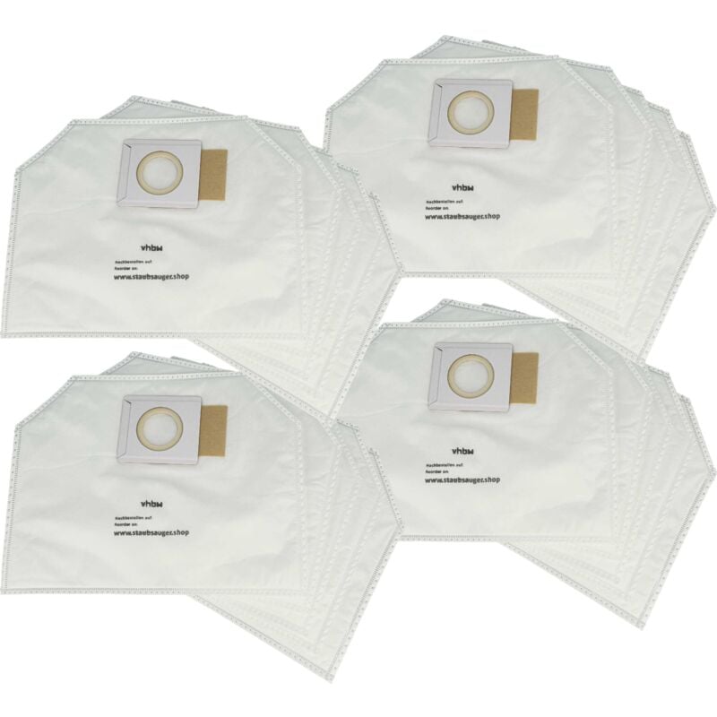 Vhbw - 20x sacs compatible avec Makita DVC260ZX, DVC260ZX4, DVC260ZX5, DVC260ZX8, DVC261, DVC261ZX11, DVC261ZX15 aspirateur - microfibres non tissées