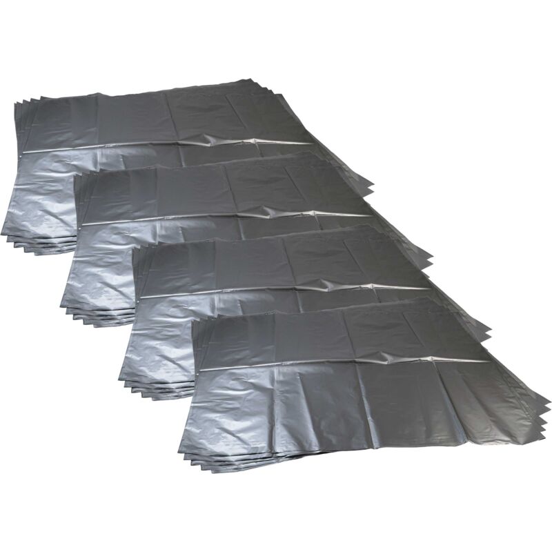 20x Sacs compatible avec Makita VC3210L aspirateur - polyéthylène, 64cm x 80cm gris argenté - Vhbw