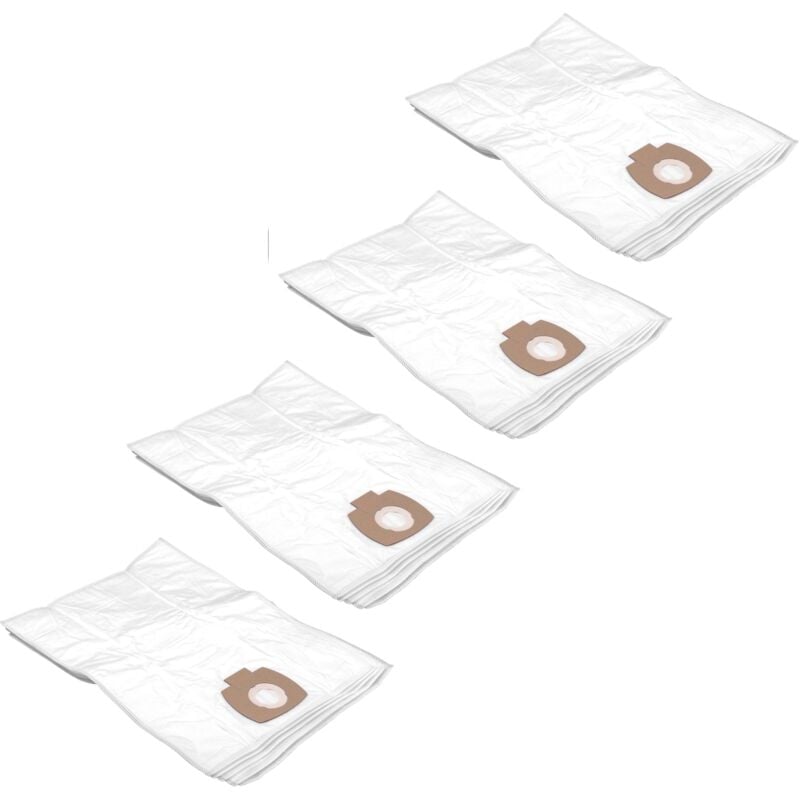 20x sacs compatible avec Metabo 30 lpc, asa 25, Inox aspirateur - microfibres non tissées, blanc - Vhbw