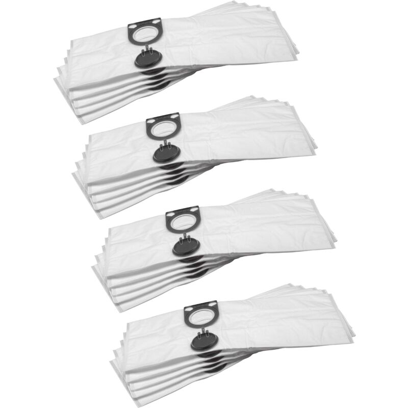 20x sacs compatible avec Metabo as 1200, as 20 l, asa 1201 aspirateur - microfibres non tissées, blanc - Vhbw
