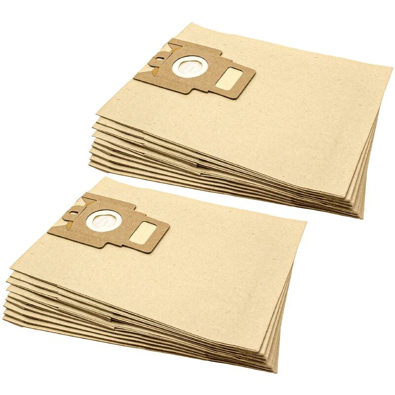 20x Sacs compatible avec Miele Electronic 7100, Parkett, s 7000, Softtouch aspirateur - papier, 28,5cm x 22cm, couleur sable - Vhbw