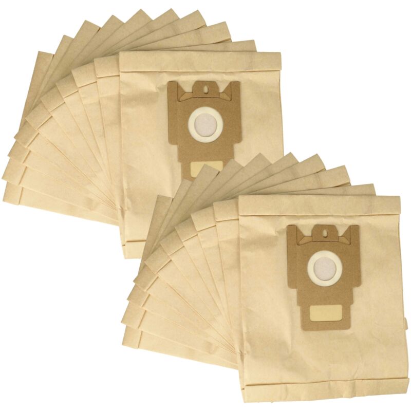 20x Sacs compatible avec Miele Meteor m, h, plus aspirateur - papier, Typ m, 28cm x 19,5cm couleur sable - Vhbw