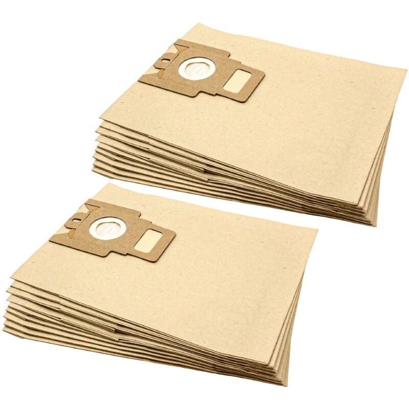 20x Sacs compatible avec Miele xs Corail, Parkett, Topaze aspirateur - papier, 28,5cm x 22cm, couleur sable - Vhbw
