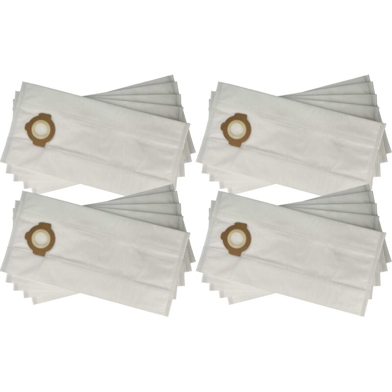 20x Sacs compatible avec Milwaukee M12 fvcl, M18 fpovcl aspirateur - microfibre non tissée, 40cm x 19,5cm blanc - Vhbw