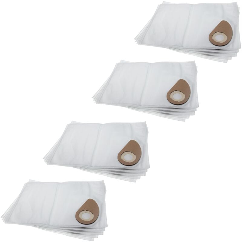 20x sacs compatible avec Nilfisk Buddy ii 12, 18, 18 inox, 18 l, 18 t, 18 t inox aspirateur - microfibres non tissées, 48,85cm x 33.4cm, blanc - Vhbw