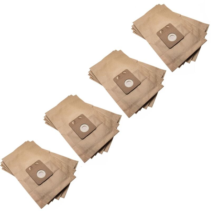 20x sacs compatible avec Nilfisk VP600 Serie aspirateur - papier, 34,55cm x 22,4cm, couleur sable - Vhbw