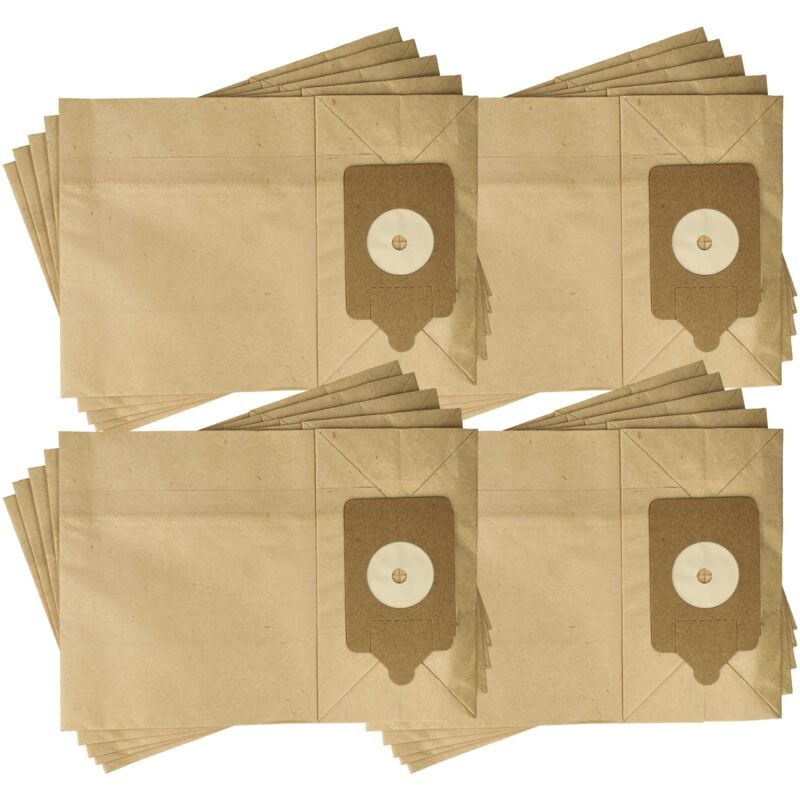 20x Sacs compatible avec Numatic Henry nrv 200-T, Henry nrv 204, Hetty het 200 aspirateur - papier, 32,6cm x 23,25cm marron - Vhbw