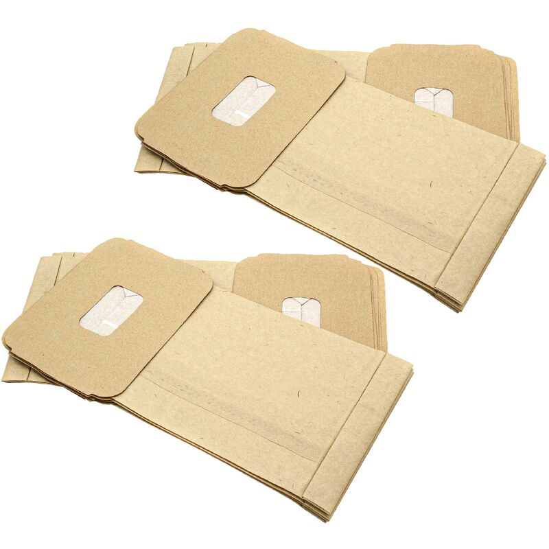 20x Sacs compatible avec Philips hr 6247, 6246, 6216, 6215, 6243, 6242, 6245, 6244 aspirateur - 32cm x 17,5cm - Vhbw