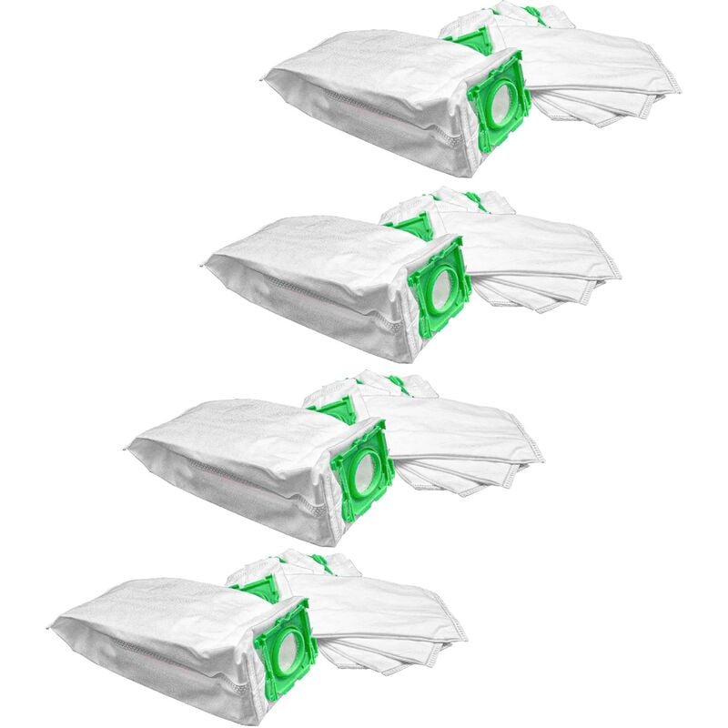 Vhbw - 20x Sacs compatible avec Sebo Airbelt K1 Hunter, K1 Komfort, K1 Lemon, K1 Onyx aspirateur - microfibres non tissées, 29cm x 14cm, blanc