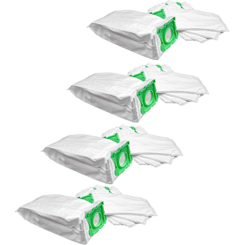 Vhbw - 20x Sacs compatible avec Sebo Airbelt K1, K1 eco 1200, K1 eco 700, K1 Family aspirateur - microfibres non tissées, 29cm x 14cm, blanc