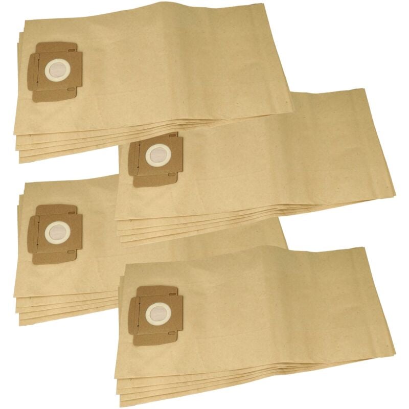 20x Sacs compatible avec Taski Aero 8 Plus, Aero 15, Aero 15 Plus, Aero 8 aspirateur - papier filtre, 51cm x 24cm marron - Vhbw