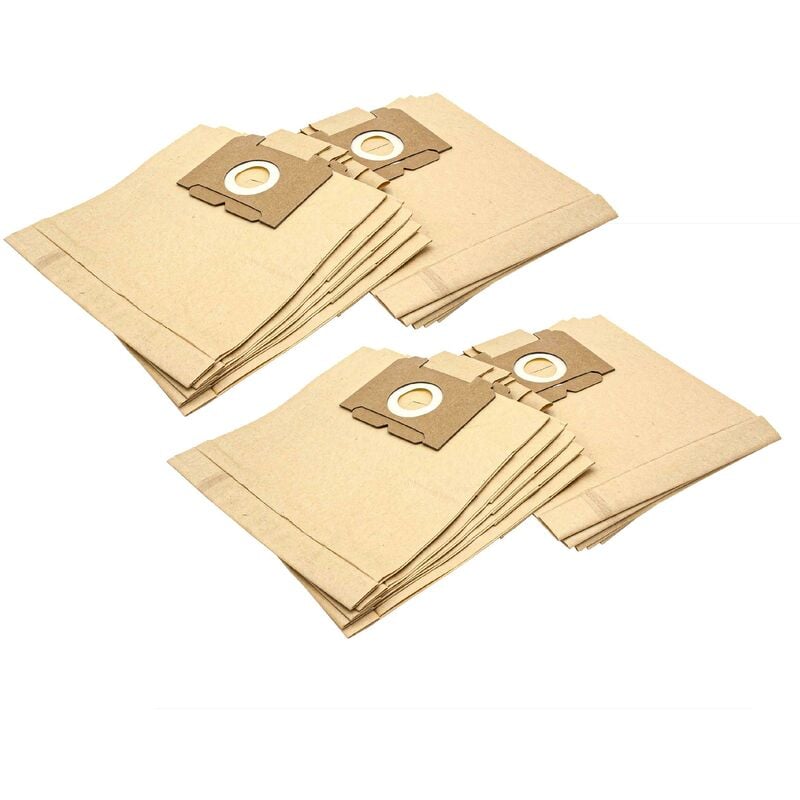 20x Sacs compatible avec Tornado Complys / ce, Diamant 200, Diamant 210 aspirateur - papier, 26cm x 22cm, couleur sable - Vhbw