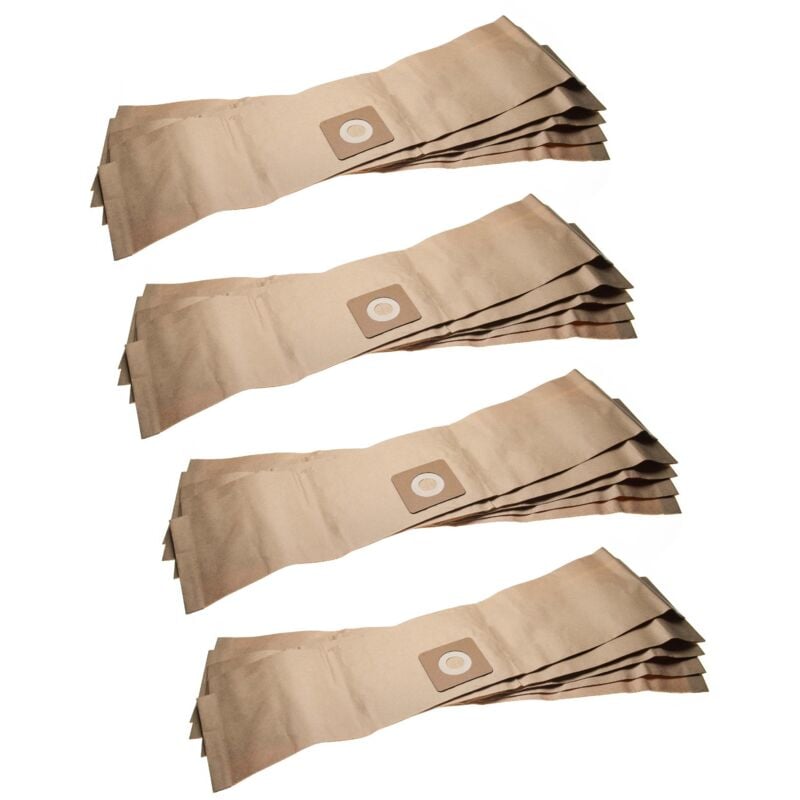20x Sacs remplacement pour Bosch 2609256F32 pour aspirateur - papier, 86cm x 20cm, couleur sable - Vhbw