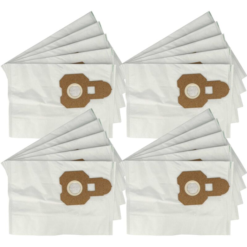 20x Sacs remplacement pour Hitachi 2032835 pour aspirateur - microfibre non tissée, 27cm x 20cm blanc - Vhbw