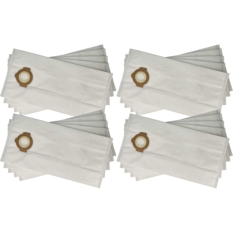 20x Sacs remplacement pour Milwaukee 4058546360443, 4932478762 pour aspirateur - microfibre non tissée, 40cm x 19,5cm blanc - Vhbw