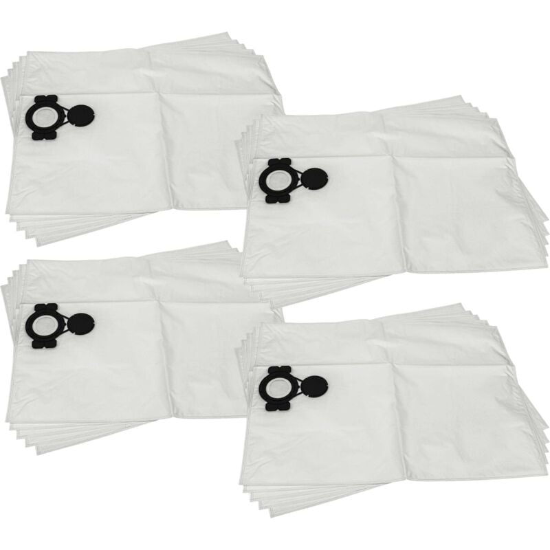 20x Sacs remplacement pour Milwaukee 4932459689 pour aspirateur - toison, volume de 30l, 74cm x 51cm blanc - Vhbw