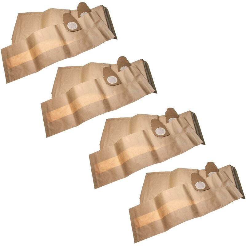 20x Sacs remplacement pour Nilfisk 60910 pour aspirateur - papier, 70,6cm x 24cm, marron - Vhbw