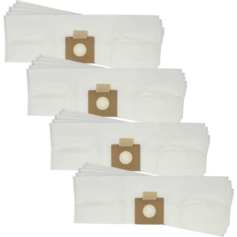 20x Sacs remplacement pour Sprintus 115113 pour aspirateur - microfibre non tissée, 59cm x 17,5cm blanc - Vhbw