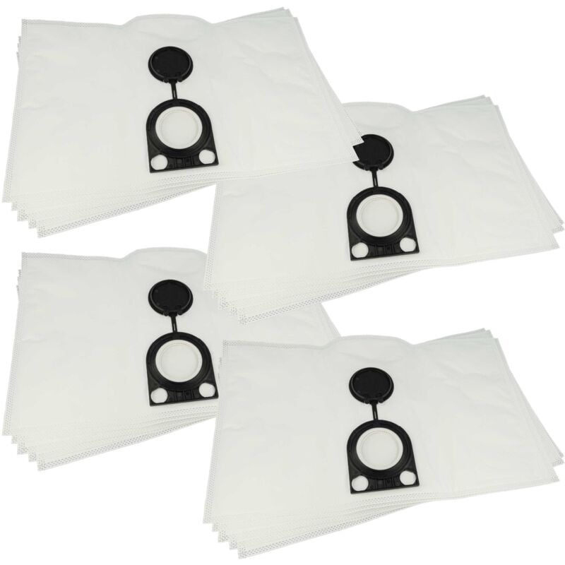 20x Sacs remplacement pour Starmix fbv 20, 434827 pour aspirateur - microfibre non tissée, volume de 20 l, 31cm x 51cm blanc - Vhbw