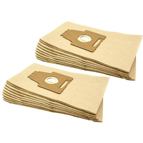 vhbw 20x Staubsaugerbeutel kompatibel mit Bosch Ergomaxx Professional ProParquet3 compressor Staubsauger - Papier, 34cm x 20,5cm