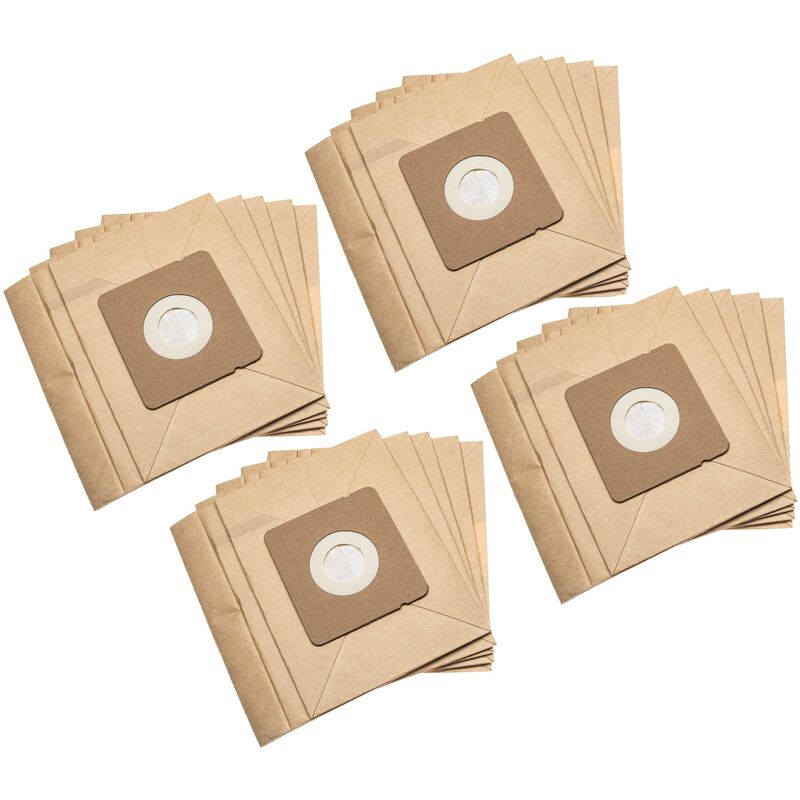 Vhbw - 20x Staubsaugerbeutel kompatibel mit Moulinex MO151101/4Q0, MO151301, MO151301/4Q0 Staubsauger - Papier, 17,7cm x 17,5cm Sandfarben