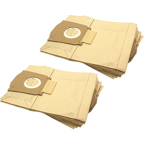 vhbw 20x Vacuum Cleaner Bag compatible with Bosch Maxima 40, 41, 42, 43, 44, 45, 46, 47, 48, 49, 2 Vacuum Cleaner, paper, 30 cm x 21 cm, Sand-Coloured