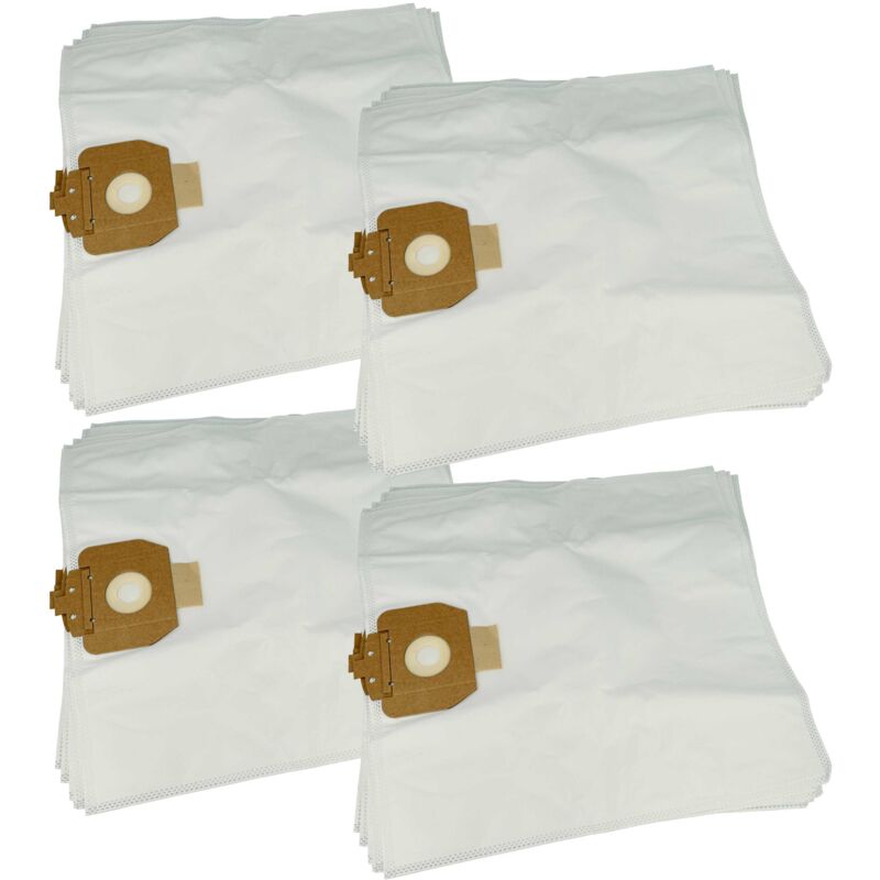 20x Vacuum Cleaner Bag compatible with Cleanfix S10, s 10 Plus Hepa, S10 Plus Vacuum Cleaner, Microfleece, 43 cm x 41 cm, White - Vhbw