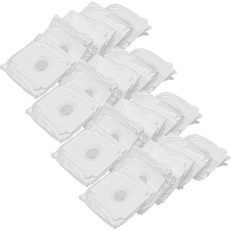 20x Vacuum Cleaner Bag compatible with iRobot Roomba i7 Plus, i7, i7+, e6, e5 Robot Vacuum Cleaner, Microfleece, 15.2 cm x 12.6 cm, White - Vhbw