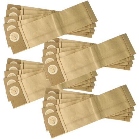 vhbw 20x Vacuum Cleaner Bag compatible with Johnson Diversy Jet 38, Jet 50 Vacuum Cleaner, filter paper / cardboard, 38.5 cm x 10 cm, Brown