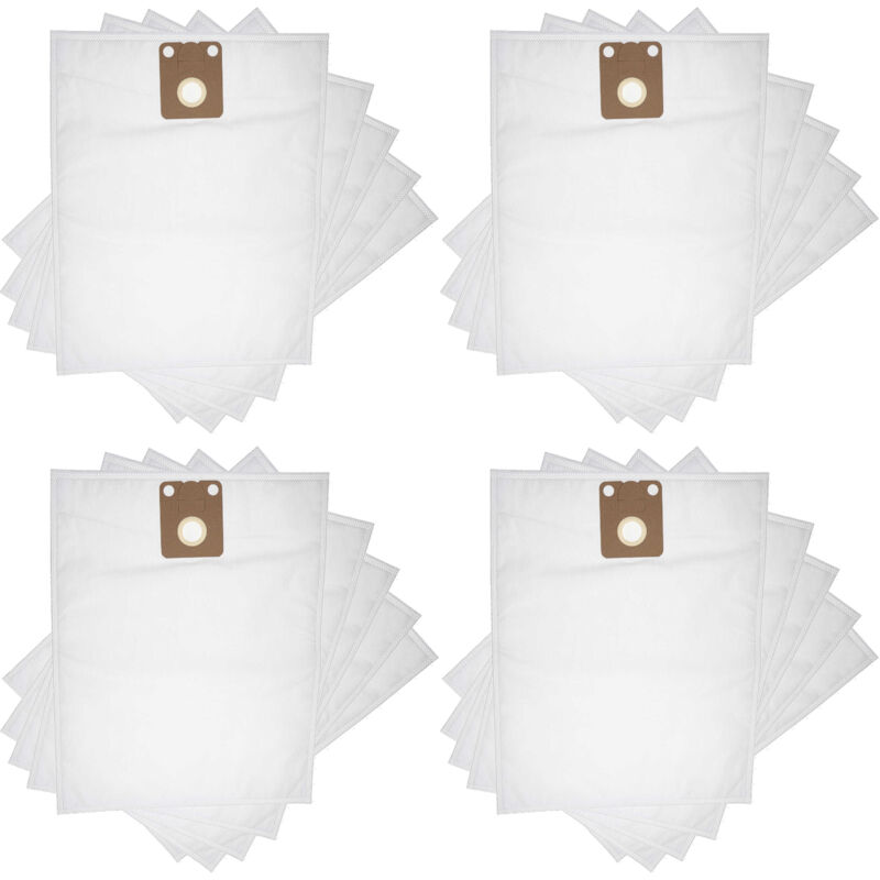 20x Vacuum Cleaner Bag compatible with Nilfisk vc 300, Thor eco, VP300 eco, VP300 hepa Vacuum Cleaner, Microfleece, 42.5 cm x 27 cm, White - Vhbw