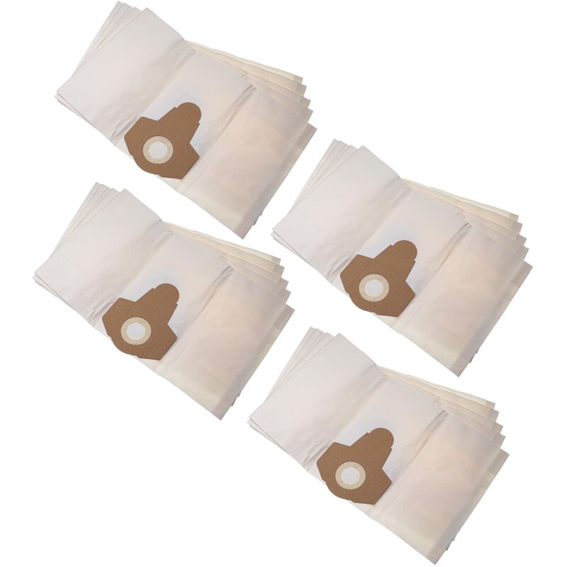 20x Vacuum Cleaner Bag compatible with Parkside pnts 1300 A1, pnts 1300 B2 Vacuum Cleaner - Paper, 20 l capacity, 31 cm x 18.5 cm White - Vhbw