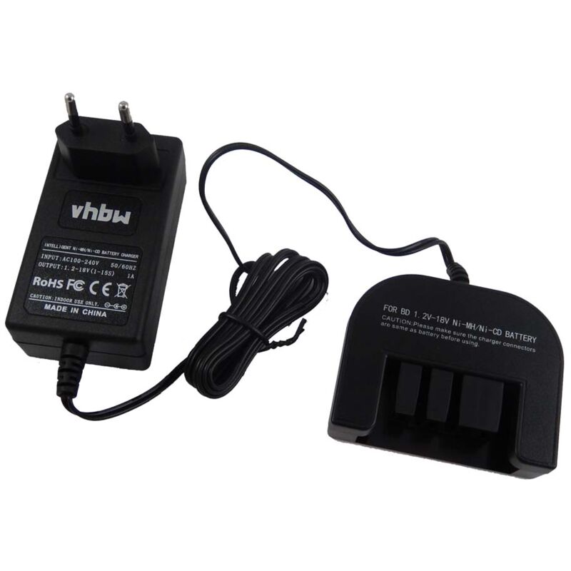 

220V cargador para herramienta Black & Decker SX5000, SX5500, SX6000, SX7000, SX7500, SXR14, XD1200, XD1200K, XTC12IK, XTC12IKH - Vhbw