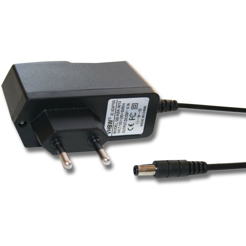 

220V Fuente de alimentación cargador (12V/0.7A) para Makita radio DMR106, DMR106B, DMR107, DMR108 como SE00000078. - Vhbw