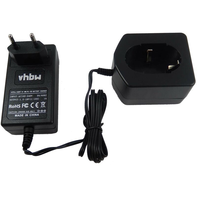 

vhbw Cargador compatible con Hitachi DS 18DMR, DS 18DVB, DS 18DVB2, DS 18DVB2K, DS 18DVC, DS18DVF3, DS 18DVF3, DS7DV herramientas, baterías