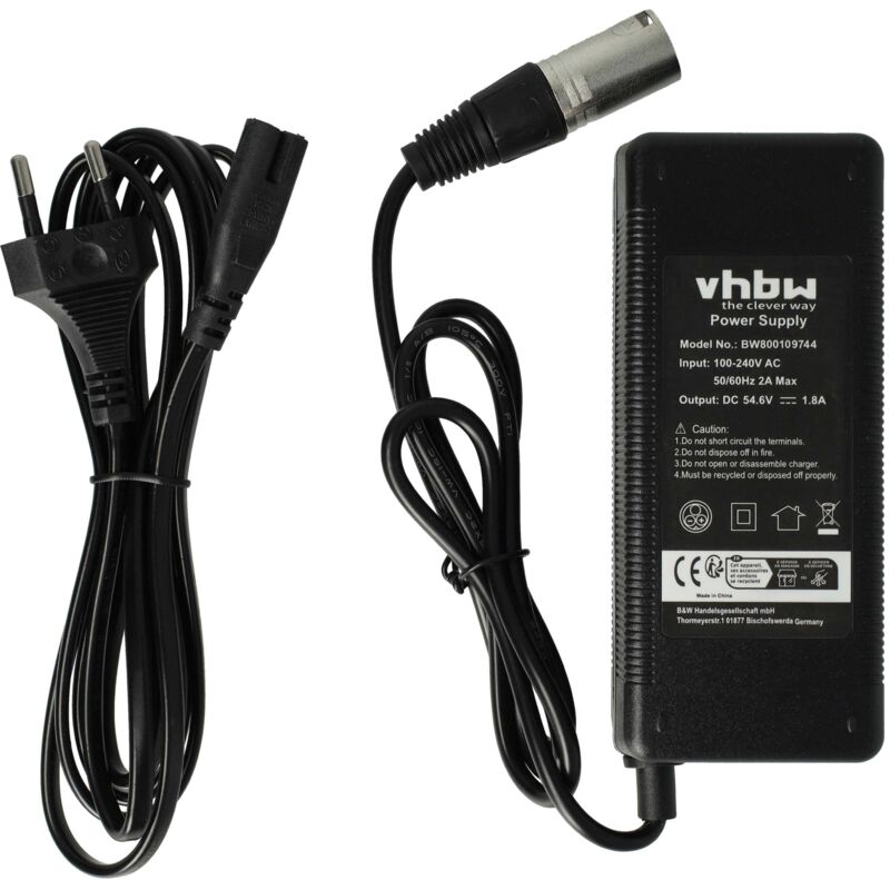 Vhbw 1x Ladegerät Kompatibel Mit Ncm Essen Ab 2015 Fahrradakkus, E-bike - Für 48 V Akkus, Mit Xlr Anschluss 100 W
