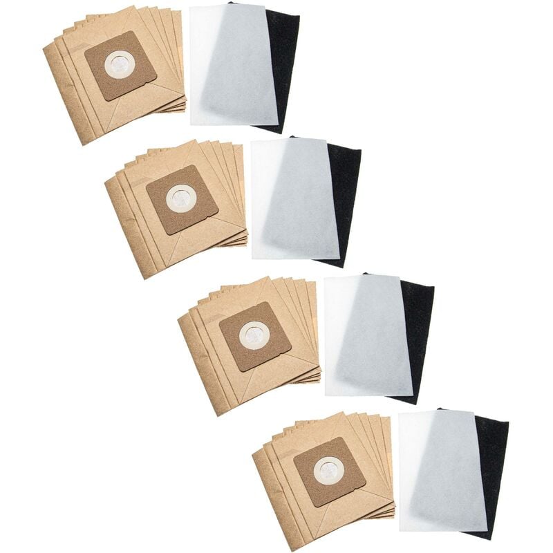 24-Part Filter + Paper Bag Set compatible with Rowenta TW185988/4Q0 Vacuum Cleaner - Vhbw